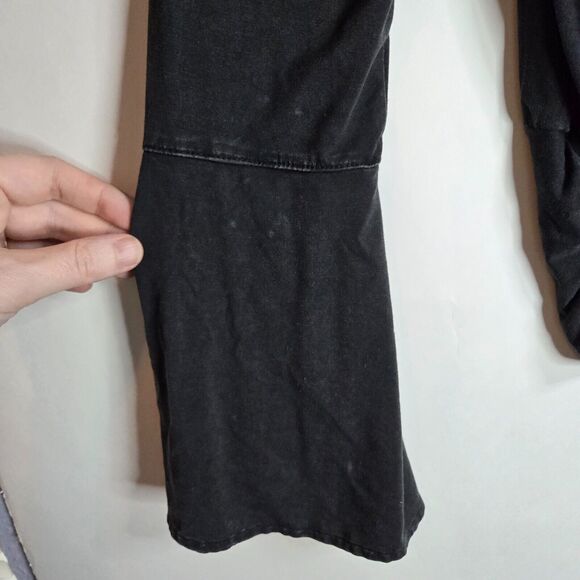 Daletta Grey Viscose Blend Faux Wrap Blouse Womens Medium - Picture 5 of 6